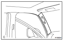  REMOVE FRONT PILLAR GARNISH