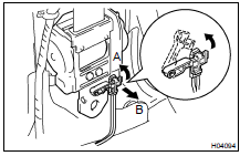 REMOVE RETRACTOR OF FRONT SEAT OUTER BELT