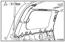 REMOVE UPPER ROOF SIDE INNER GARNISHES