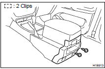 (a) Remove the rear console cup holder box.