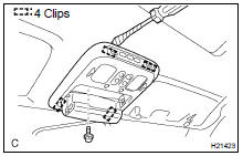 REMOVE OVERHEAD CONSOLE BOX