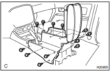 REMOVE REAR CONSOLE BOX