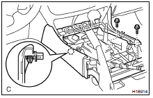 REMOVE FRONT CONSOLE BOX AND FRONT CONSOLE BOX BRACKET