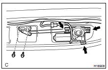  INSTALL REAR WIPER MOTOR AND LINK ASSEMBLY