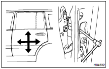 ADJUST DOOR IN FORWARD/BACKWARD AND VERTICAL DIRECTIONS