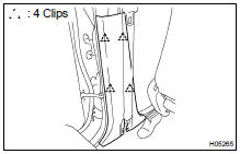 REMOVE CENTER PILLAR LOWER GARNISH