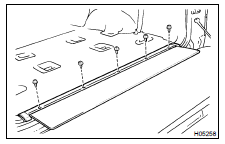 REMOVE REAR MAT SET PLATE