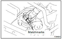 (a) Place matchmarks on the propeller shaft and companion